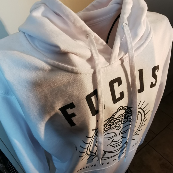 Old School White Hoodie Sz. S Cute and Fashionable - Picture 8 of 8